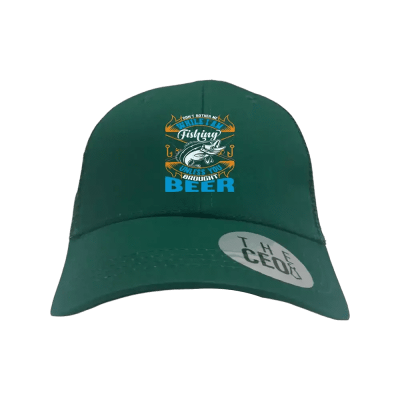 Don't Bother Me While I'm Fishing Embroidered Trucker Hat