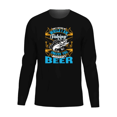 Don't Bother Me While I'm Fishing Men Long Sleeve Shirt