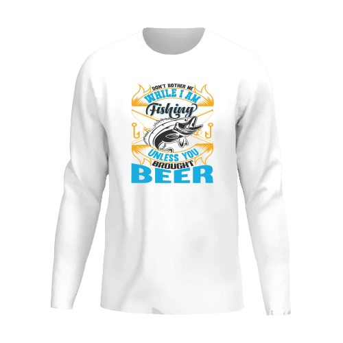 Don't Bother Me While I'm Fishing Men Long Sleeve Shirt