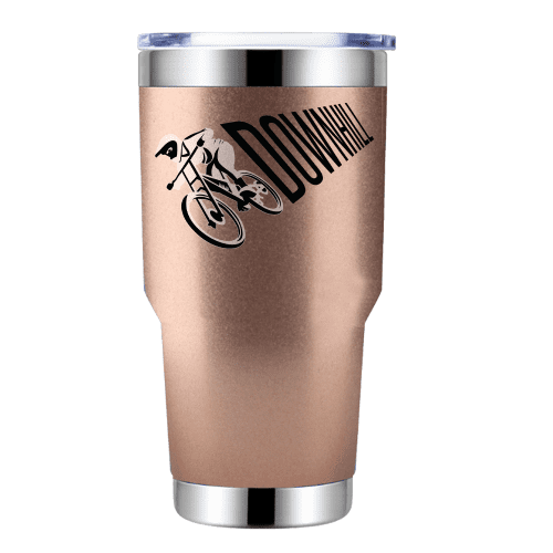 Downhill Cycling 30oz Tumbler Rosegold