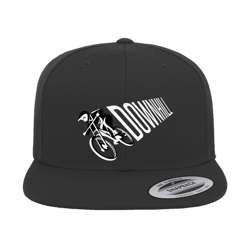 Downhill Cycling Embroidered Flat Bill Cap