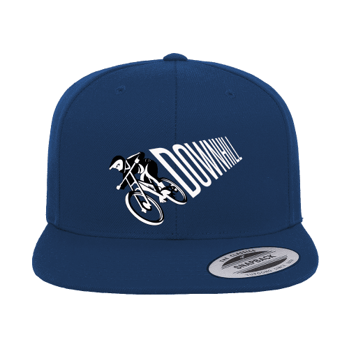 Downhill Cycling Embroidered Flat Bill Cap