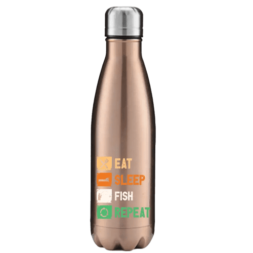 Eat Sleep Fishing Repeat Stainless Steel Water Bottle