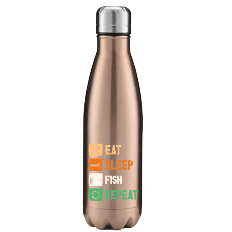 Eat Sleep Fishing Repeat Stainless Steel Water Bottle