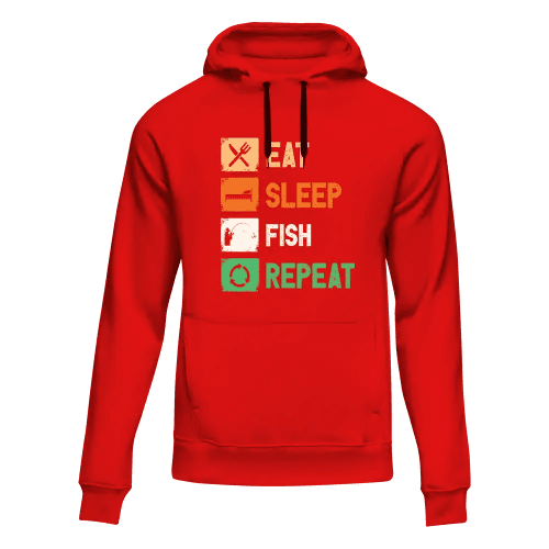 Eat Sleep Fishing Repeat Unisex Hoodie