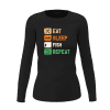 Eat Sleep Fishing Repeat Women Long Sleeve Shirt