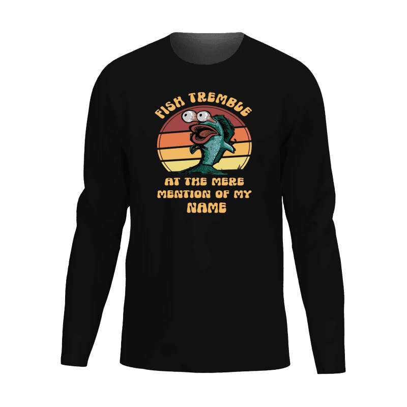 Fish Tremble Men Long Sleeve Shirt