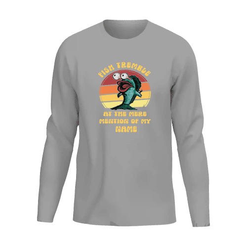 Fish Tremble Men Long Sleeve Shirt