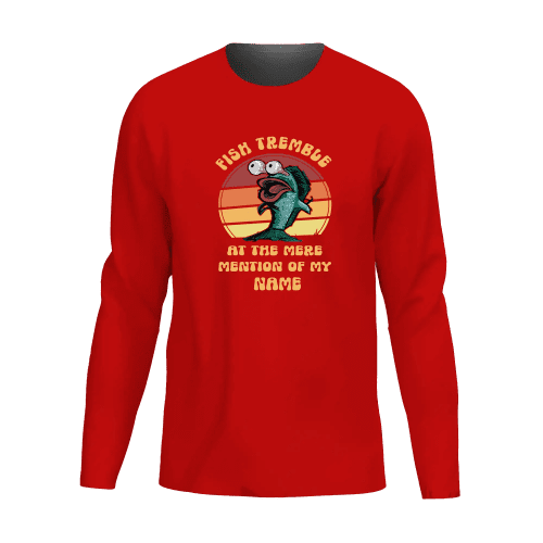 Fish Tremble Men Long Sleeve Shirt