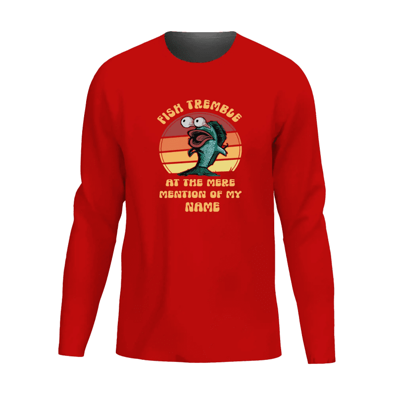 Fish Tremble Men Long Sleeve Shirt