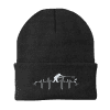 Fishing Heart Beat Embroidered Beanie