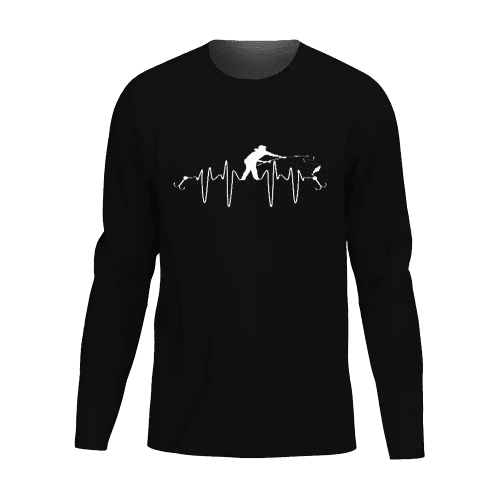 Fishing Heart Beat Men Long Sleeve Shirt