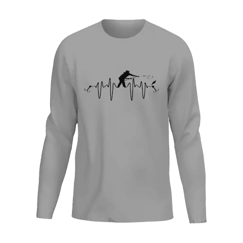 Fishing Heart Beat Men Long Sleeve Shirt