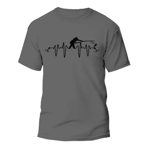 Fishing Heart Beat Man T-Shirt