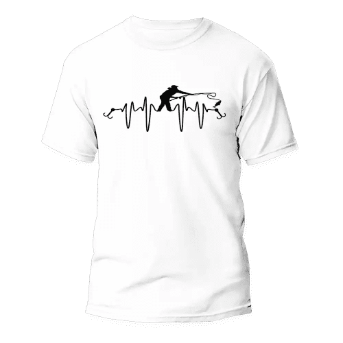 Fishing Heart Beat Man T-Shirt