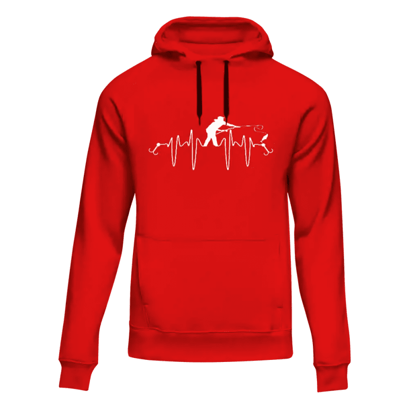 Fishing Heart Beat Unisex Hoodie