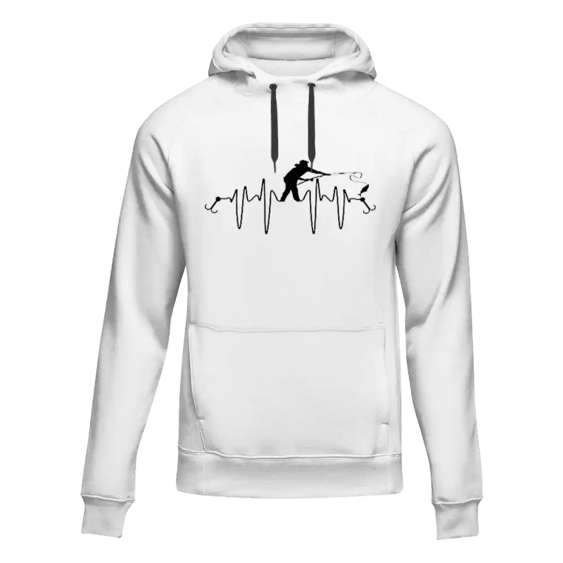 Fishing Heart Beat Unisex Hoodie