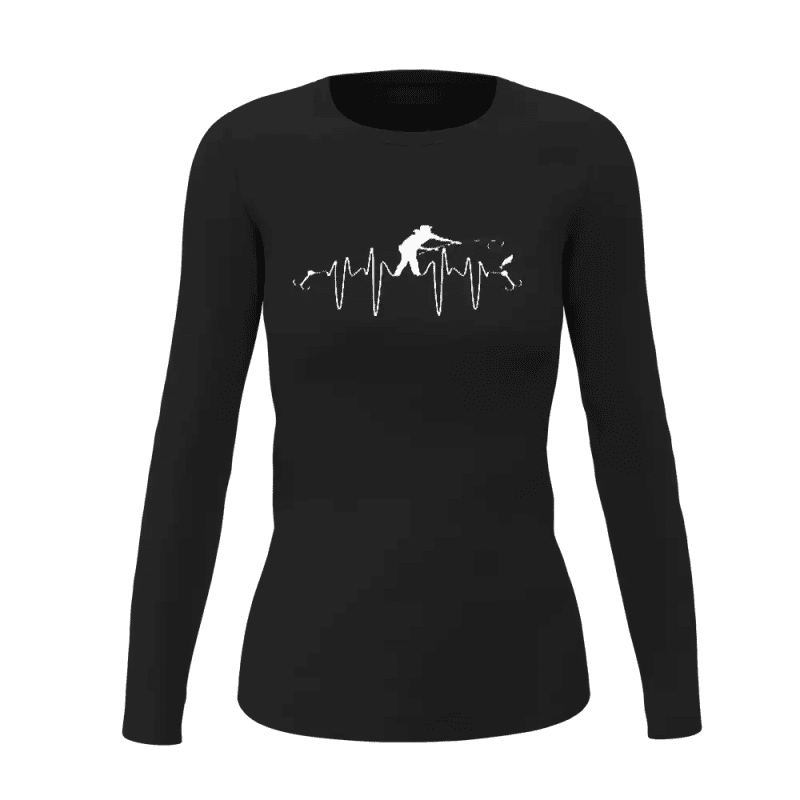 Fishing Heart Beat Women Long Sleeve Shirt