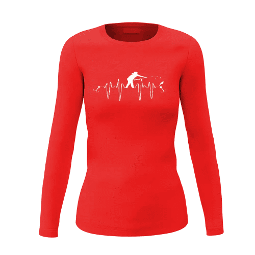 Fishing Heart Beat Women Long Sleeve Shirt