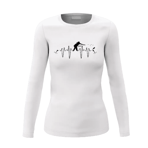 Fishing Heart Beat Women Long Sleeve Shirt