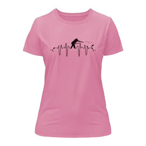 Fishing Heart Beat T-Shirt for Women