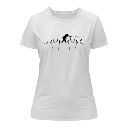 Fishing Heart Beat T-Shirt for Women