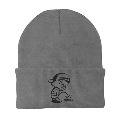 Fishing And Work Embroidered Beanie