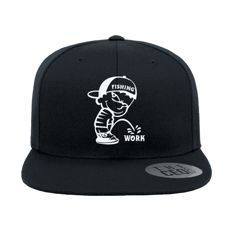 Fishing And Work Embroidered Flat Bill Cap