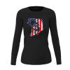 American Flag Fish Women Long Sleeve Shirt