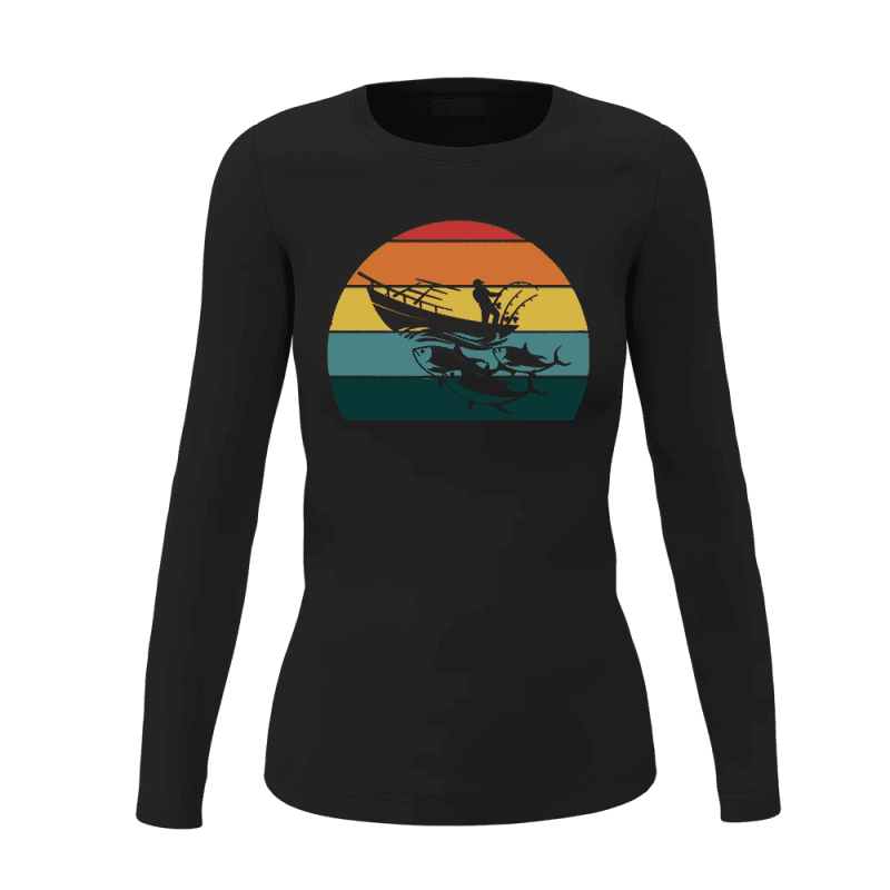 Fishing Boat Women Long Sleeve Shirt