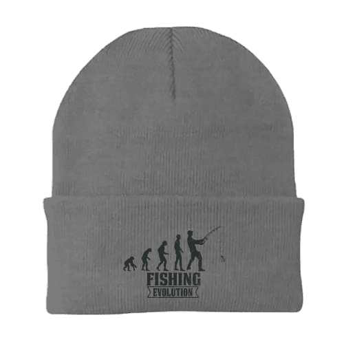 Fishing Evolution Embroidered Beanie