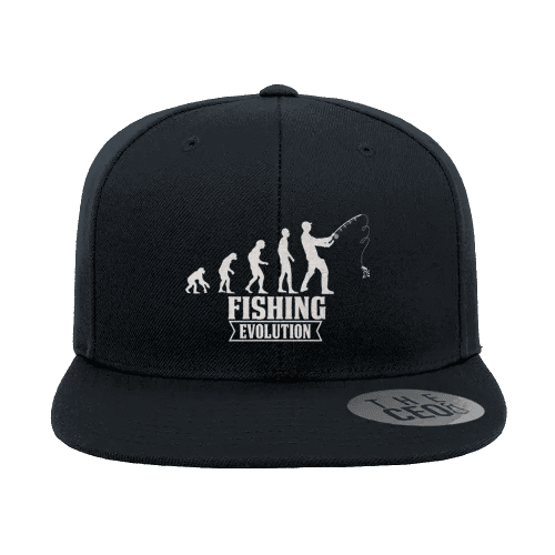 Fishing Evolution Embroidered Flat Bill Cap