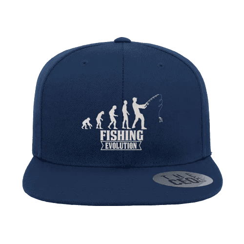 Fishing Evolution Embroidered Flat Bill Cap