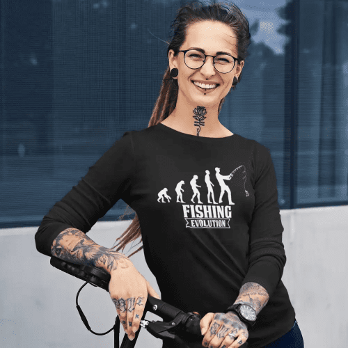 Fishing evolution women longsleeve black model