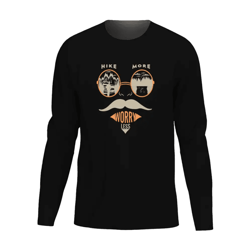 Hike More Worry Less Men Long Sleeve Shirt