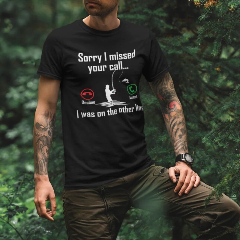 I was on another line v2 men t shirt black model