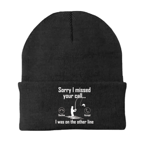 I Was On Another Line v2 Embroidered Beanie