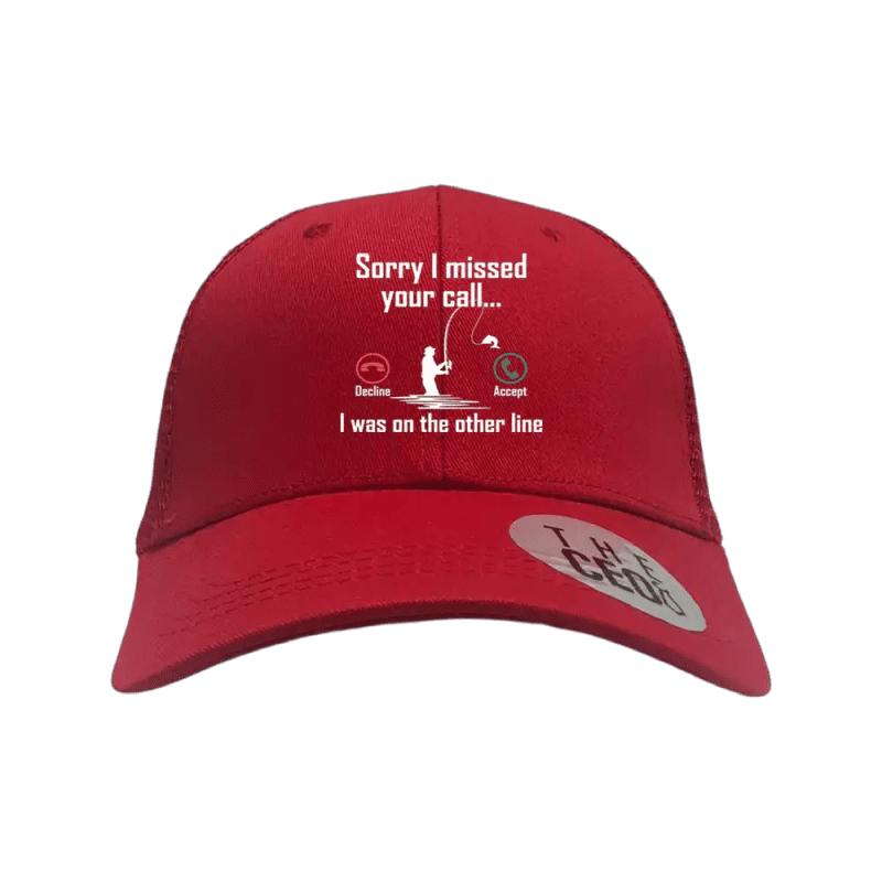 I Was On Another Line v2 Embroidered Trucker Hat