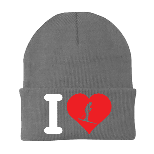 ILoveSkiingbeanieGREY