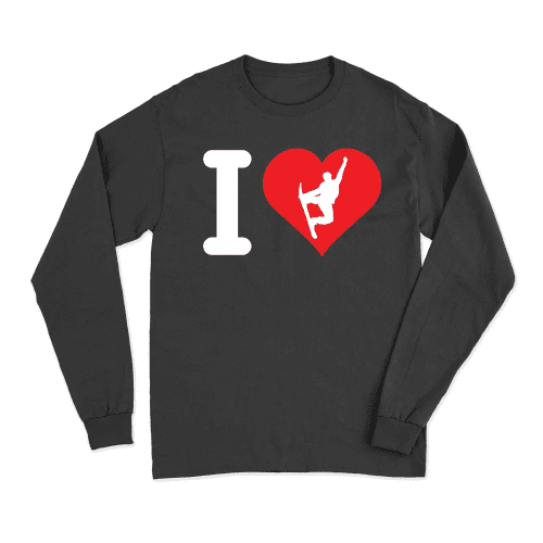 I Love Snowboarding Long Sleeve T-Shirt