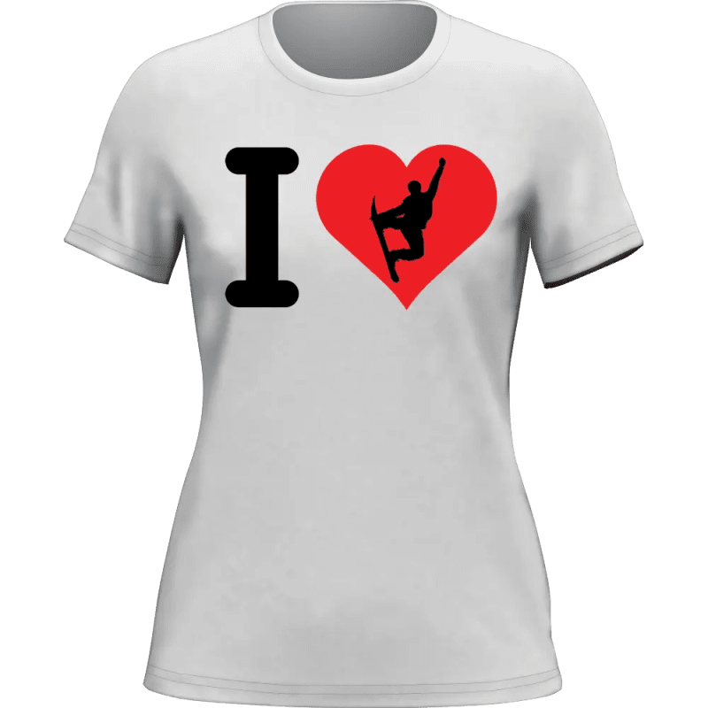 I Love Snowboarding T-Shirt for Women