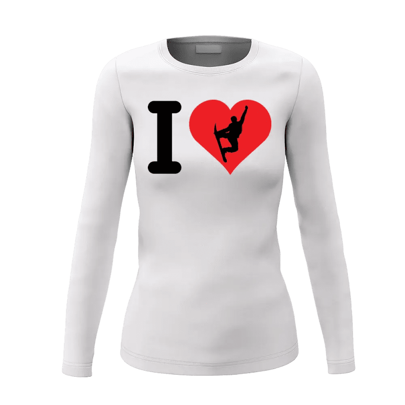 I Love Snowboarding Women Long Sleeve Shirt