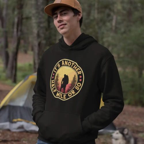 It s Another half Mile or So Unisex Hoodie Black Model