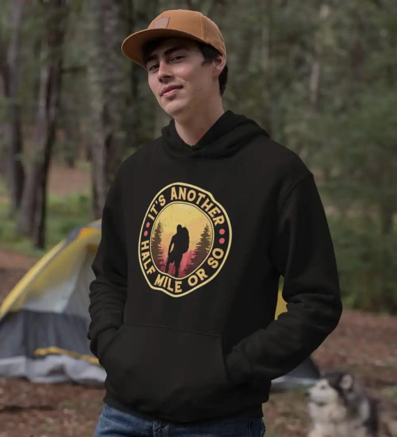 It s Another half Mile or So Unisex Hoodie Black Model