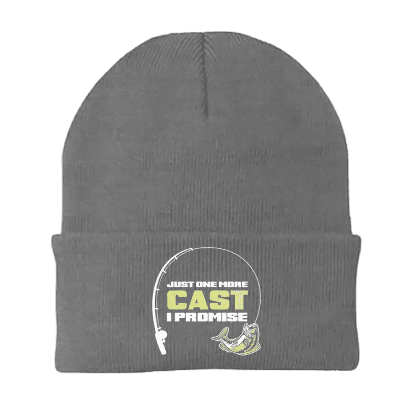 Just One More Cast Embroidered Beanie