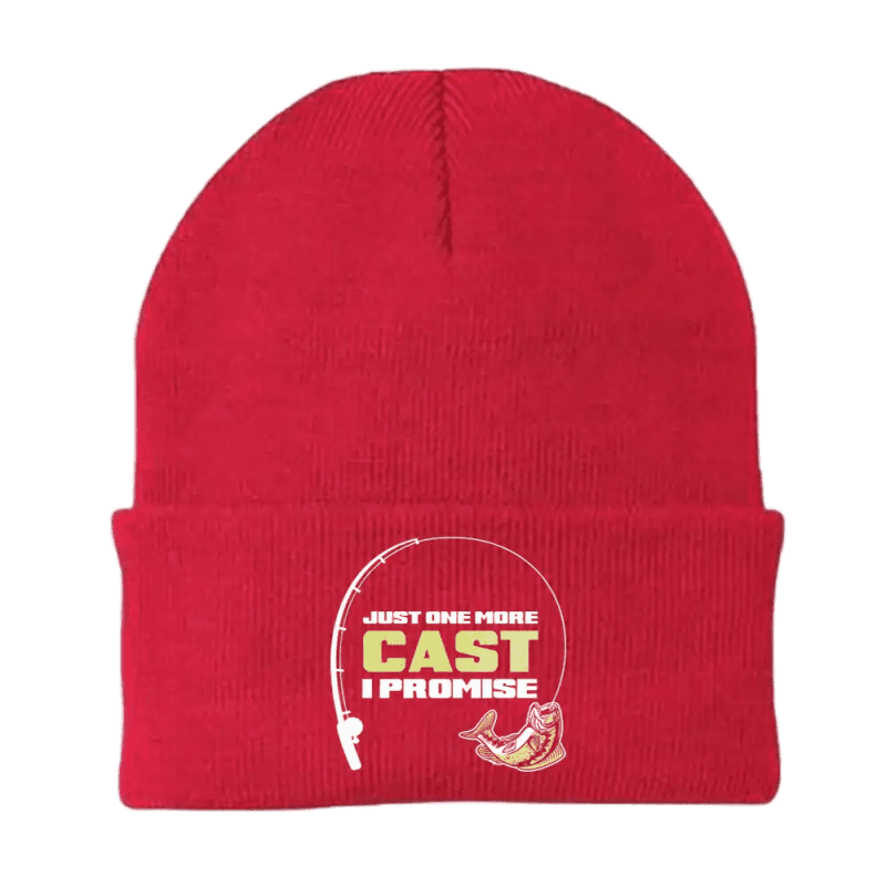 Just One More Cast Embroidered Beanie