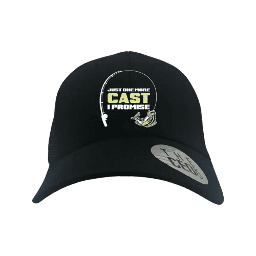 Just One More Cast Embroidered Trucker Hat