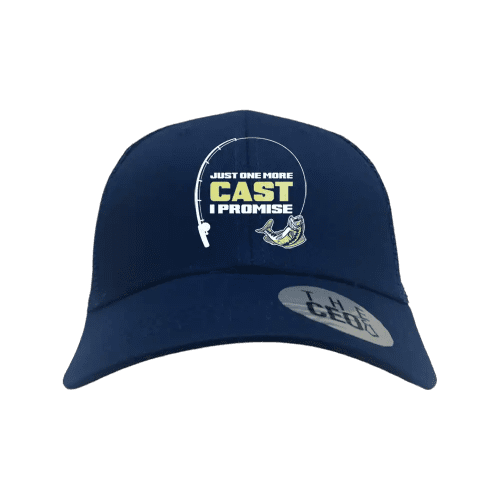 Just One More Cast Embroidered Trucker Hat