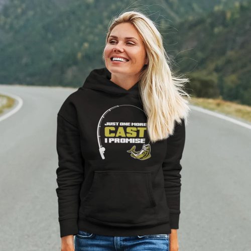 Just one more cast unisex hoodie black model