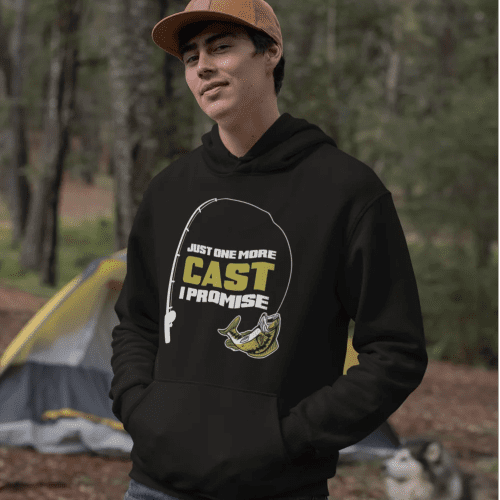 Just one more cast unisex hoodie black model d741edd8 f6ca 4c52 af5e baf6d8ef3d4a